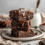 A delicious plate of 100 Calorie Chocolate Protein Brownies for a Guilt-Free Treat