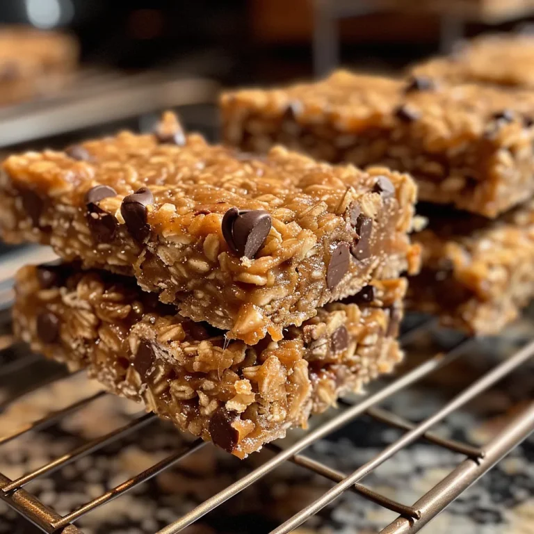 Close-up view of homemade chocolate chip Clif bars with visible chocolate chips and coconut flakes.