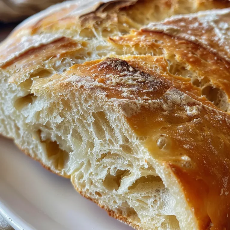 Close-up view of freshly baked homemade bread with a golden crust.