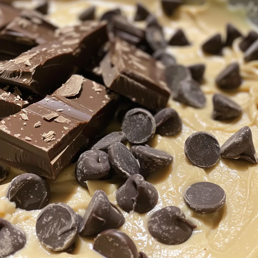Side view of Cottage Cheese Fudge showcasing its rich chocolate color and glossy finish.
