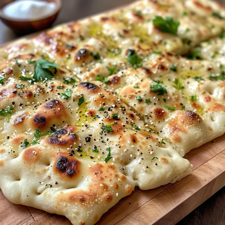 Close-up view of a creamy Greek yogurt Turkish flatbread, showcasing its texture and ingredients.