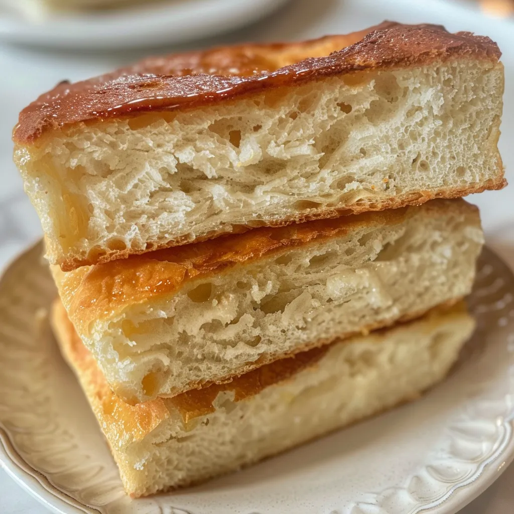 Close-up of a freshly baked fluffy sandwich bread loaf, showcasing its soft texture.
