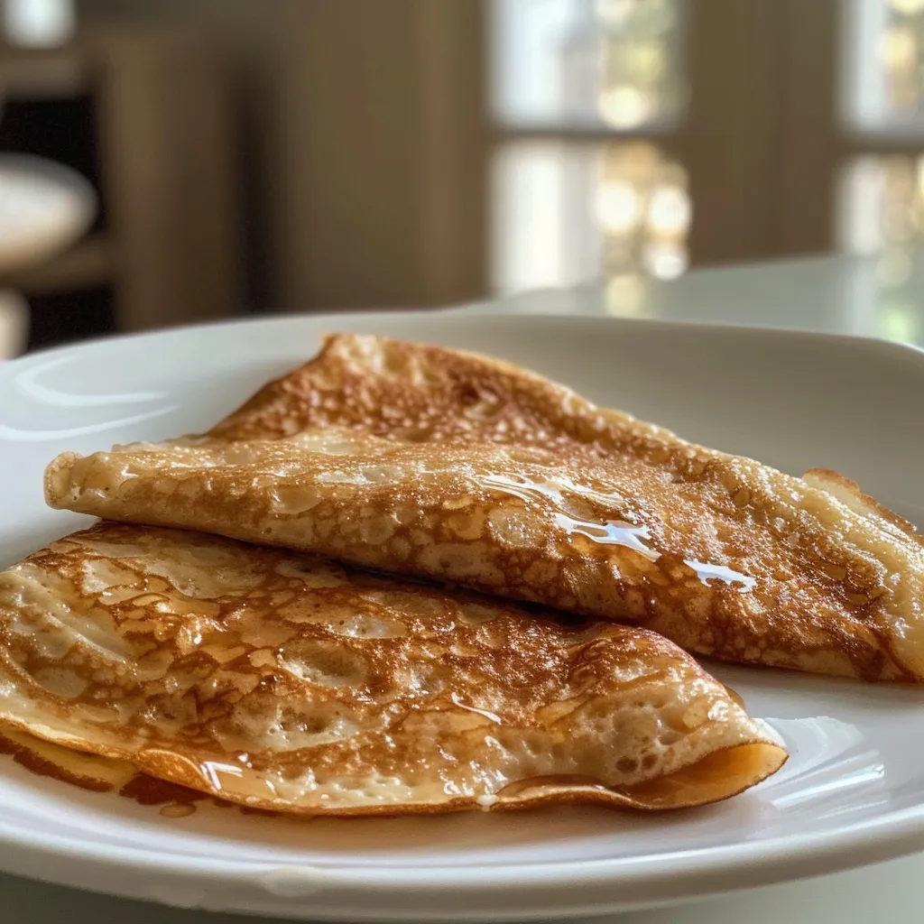 Juicy cinnamon crepes served with a dollop of Greek yogurt, highlighting their soft texture and appetizing appearance.