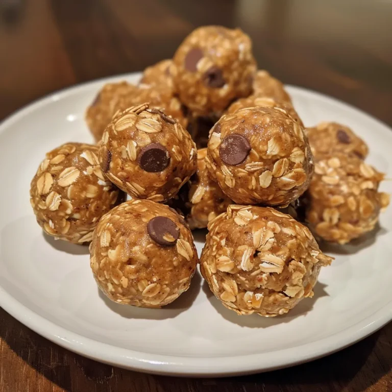 Close-up view of Peanut Butter Bliss Balls, showcasing their texture and chocolate chips.