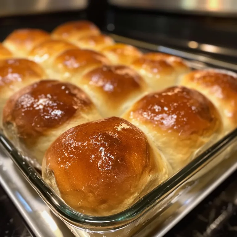 Close-up of soft honey whole wheat dinner rolls with a golden-brown crust.