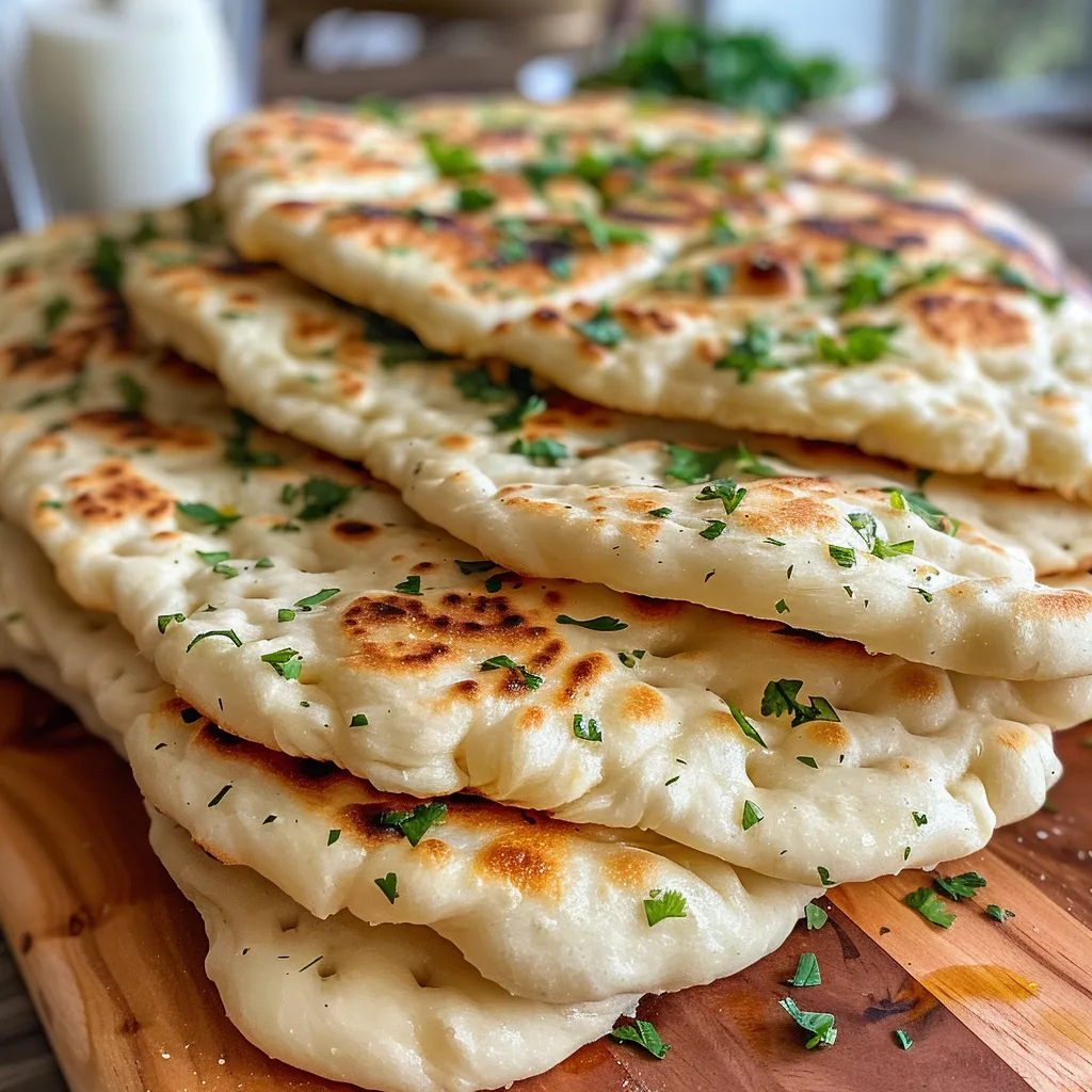 Side view of Turkish bazlama showcasing its fluffy and well-cooked surface.
