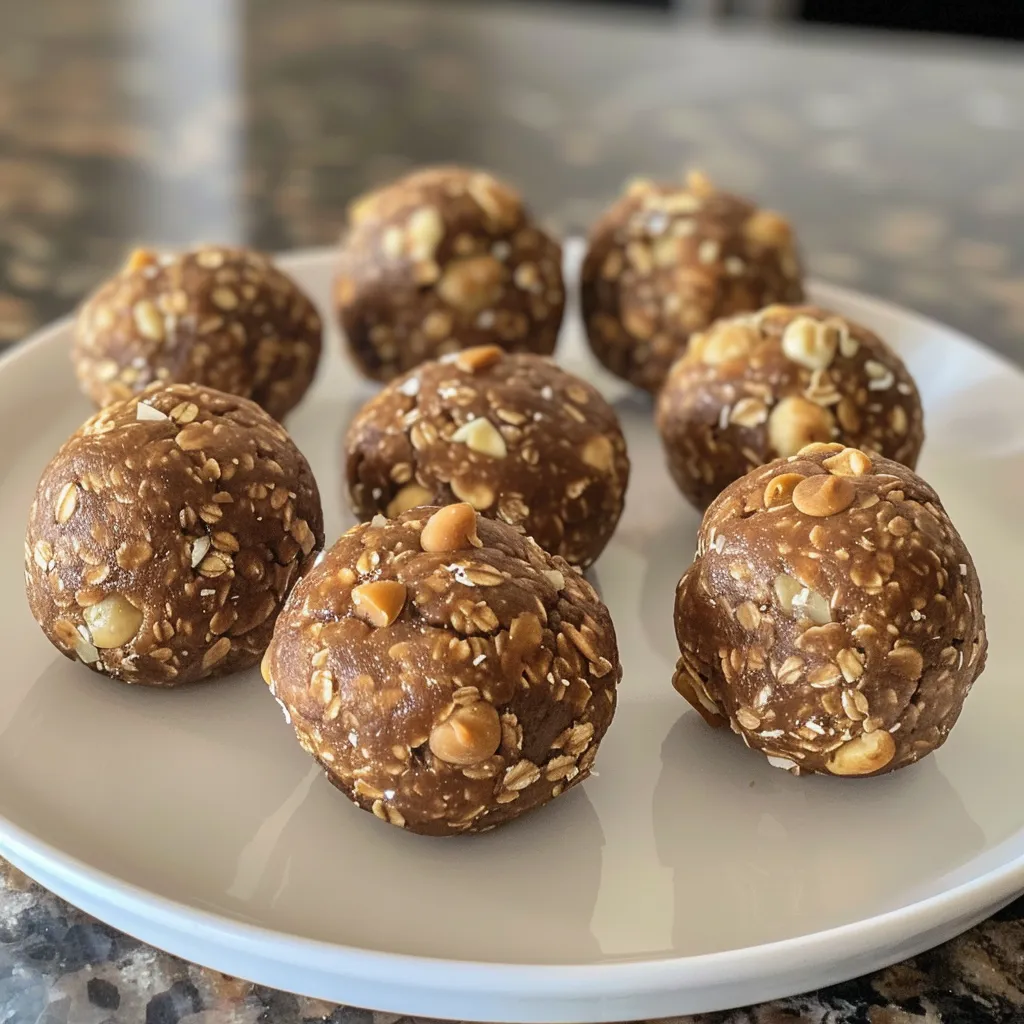 Delicious Date Energy Balls with visible chocolate chips and nuts.