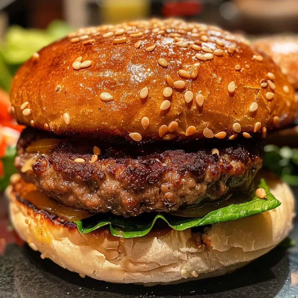 Side profile of freshly baked burger buns, showcasing their fluffy texture and shiny surface.