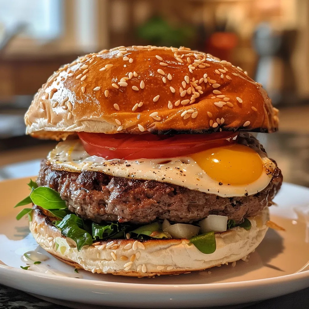 Side view of soft and fluffy homemade hamburger buns on a wooden surface, highlighting their texture.