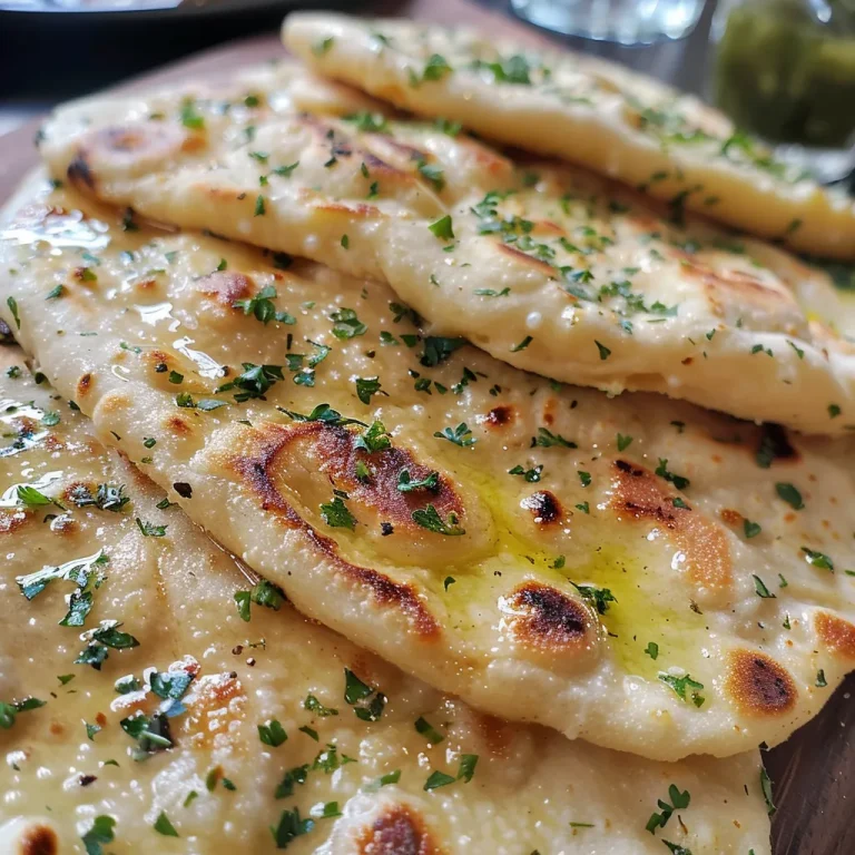 Close-up view of a soft homemade flatbread with a golden-brown crust.