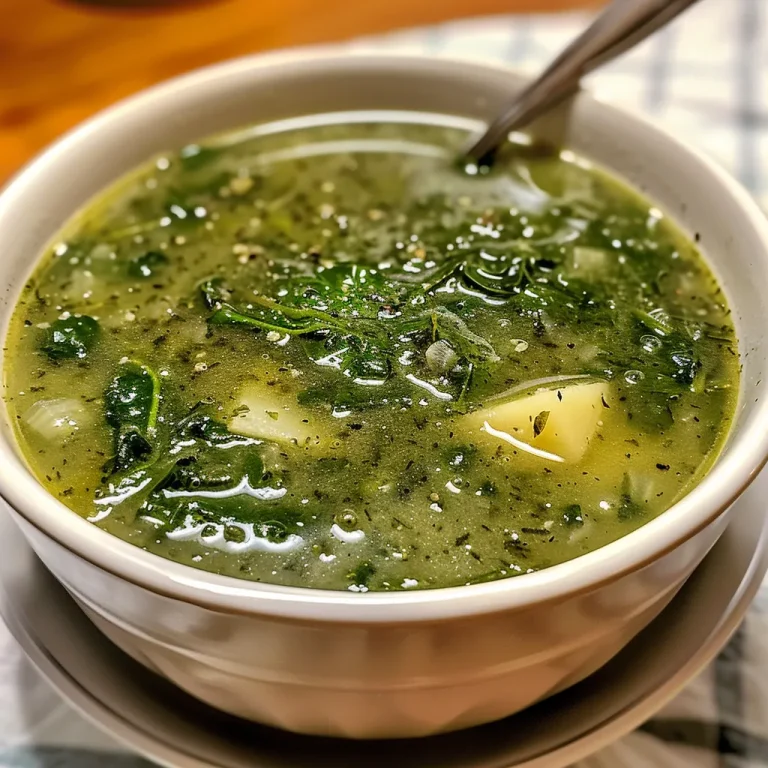 Close-up of a creamy spinach soup in a bowl, garnished with grated cheese.