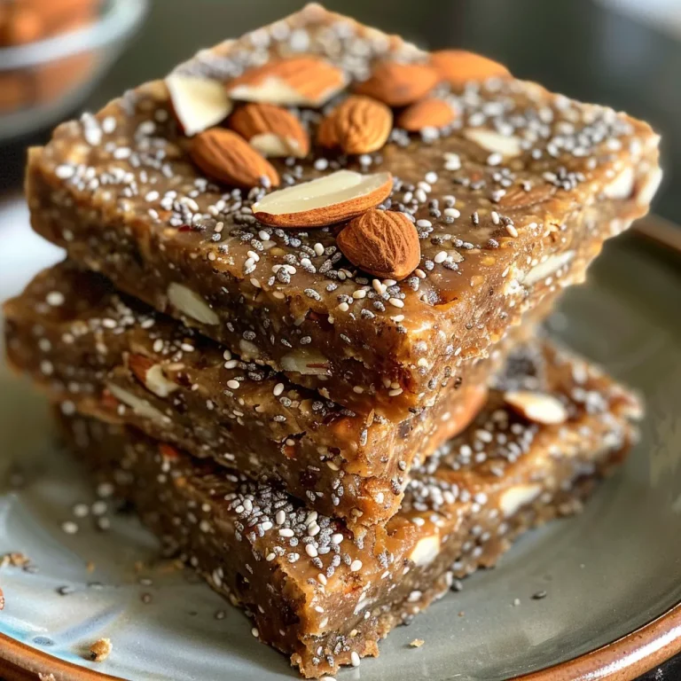 Deliciously Easy Almond Date Energy Squares to Fuel Your Day Close-up view of almond date energy squares showcasing their chewy texture and ingredients.