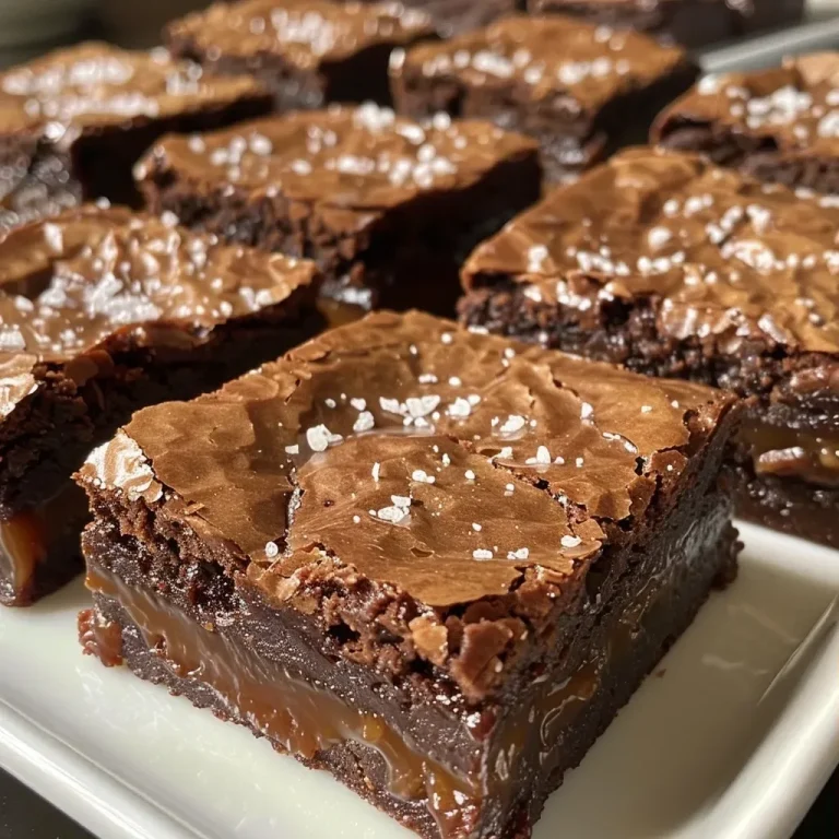 ['Close-up view of decadent caramel brownies, showcasing a rich, glossy top layer.', 'Side angle of freshly baked caramel brownies, highlighting their moist texture and caramel drizzle.', 'Tasty caramel brownies with chocolate chunks, viewed from the side, emphasizing their gooey center.', 'Close-up of caramel brownies, featuring a sprinkle of flaky sea salt on top, exuding a homemade appeal.']