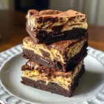 ['Close-up view of decadent Cheesecake Marble Brownies with a creamy swirl.', 'Side view of rich Cheesecake Marble Brownies showcasing a marbled cream cheese topping.', 'Juicy, layered Cheesecake Marble Brownies with a glossy chocolate finish.', 'Detailed side shot of Cheesecake Marble Brownies featuring a cheesecake swirl.']