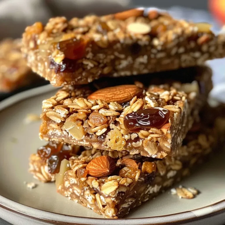 ['Close-up view of Cinnamon Apple Granola Bars with a textured surface.', 'Side view of baked granola bars featuring visible apple pieces and a golden hue.', 'Chewy Cinnamon Apple Granola Bars arranged neatly, showcasing their layered ingredients.', 'Delicious granola bars highlighted by a sprinkle of cinnamon and chunks of dried apple.']