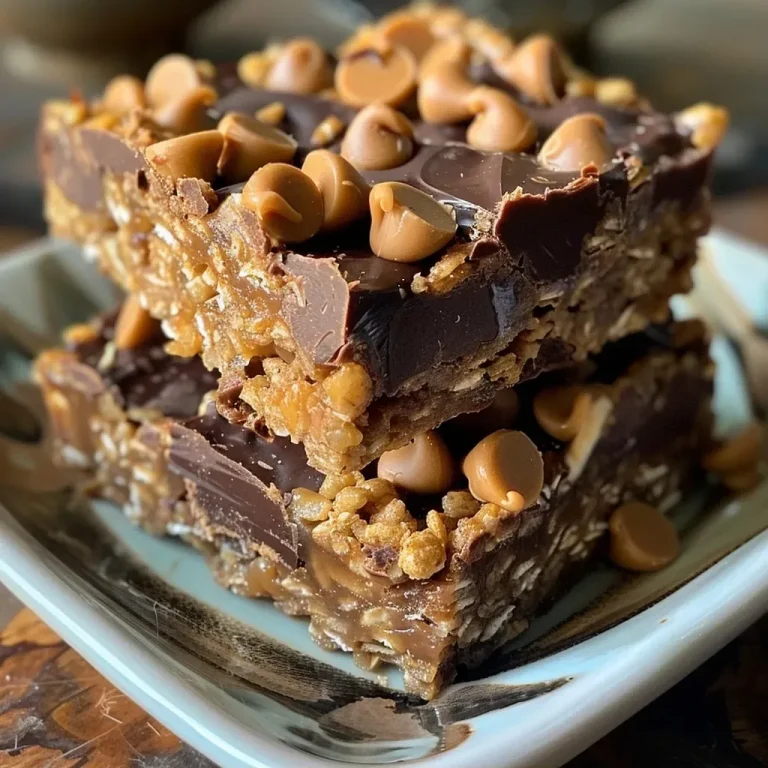 ['Close-up view of chocolate peanut butter crunch bars on a plate, showing a textured surface.', 'Side view of vegan chocolate peanut butter crunch bars with a glossy chocolate coating.', 'Juicy, layered chocolate peanut butter crunch bars displayed on a wooden surface.', 'A delicious slice of chocolate peanut butter crunch bars with crispy rice cereal visible.']