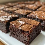 ['A close-up view of rich, gooey espresso brownies with chocolate chips.', 'Side view of delectable brownies, topped with a glossy chocolate layer and scattered chocolate chips.', 'A tempting slice of espresso brownie with a fudgy texture and a sprinkle of chocolate chips.', 'Close-up of espresso brownies showcasing their moist interior and shiny exterior.']