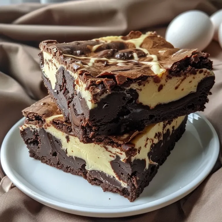 ['Close-up side view of fudgy cheesecake brownies on a plate.', 'Rich, layered cheesecake brownies showcased from the side.', 'Delicious, moist cheesecake brownies displayed with a glossy finish.', 'Side view of decadent fudgy brownies with cream cheese filling.']