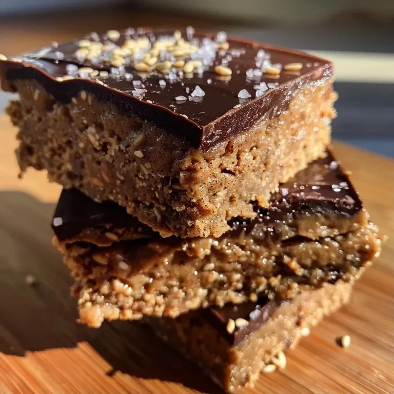 ['Close-up of gluten-free, dairy-free protein bars drizzled with melted dark chocolate.', 'Side view of homemade protein bars showcasing chunks of chocolate and a sprinkle of sea salt.', 'Delicious protein bars with a glossy chocolate coating and visible seeds on top.', 'An appetizing arrangement of protein bars with a rich chocolate finish and nutty texture.']