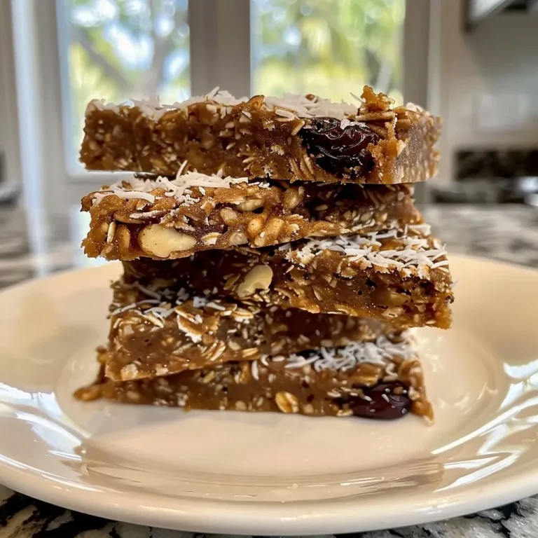 ['Close-up of Healthy Coconut Date Bars, showing texture and ingredients.', 'Side view of Healthy Coconut Date Bars with visible layers and toppings.', 'Juicy and delicious Healthy Coconut Date Bars on a wooden surface.', 'Detailed view of Healthy Coconut Date Bars highlighting oats and coconut.']