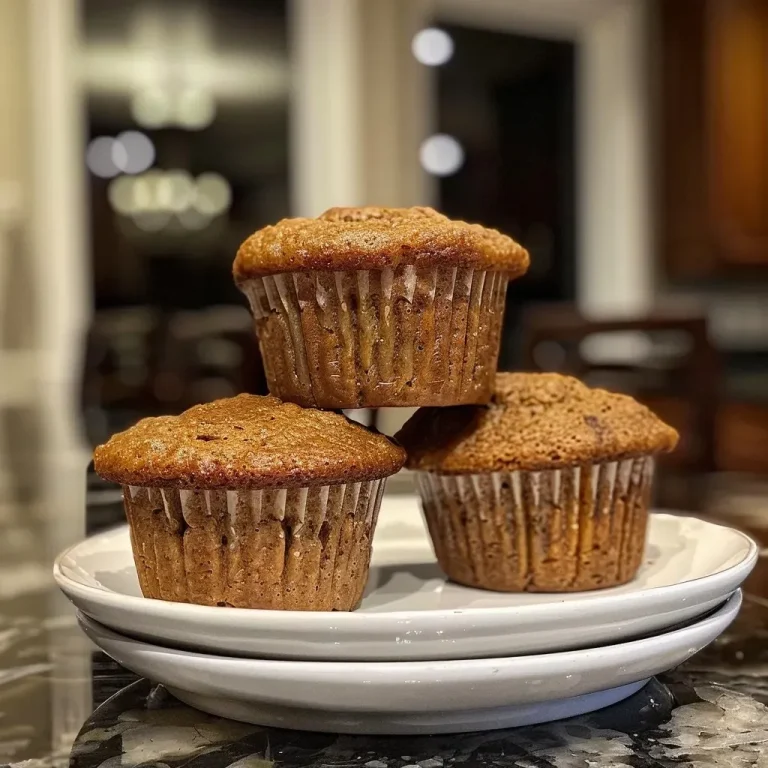 ['Close-up view of honey bran muffins, showcasing their golden-brown tops and textured surfaces.', 'Side angle of freshly baked honey bran muffins, revealing their moist interior and appetizing sheen.', 'Juicy honey bran muffins arranged in a rustic setting, highlighting their homemade appeal.', 'Detailed side view of golden honey bran muffins, emphasizing their fluffy texture and delicious ingredients.']