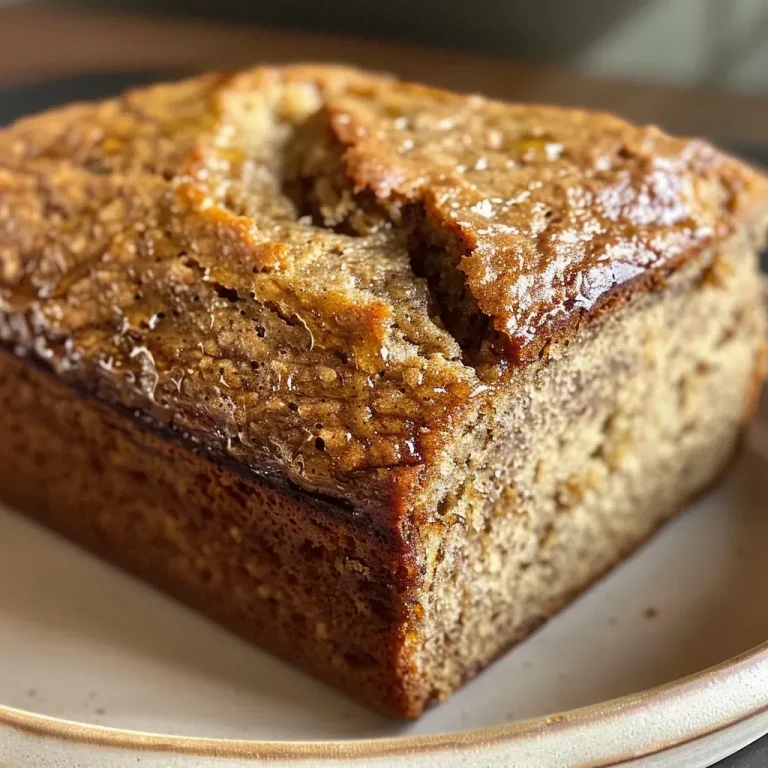 ['Close-up of a freshly baked honey wheat banana bread loaf with a golden crust.', 'Side view of a moist honey wheat banana bread, showcasing its texture and color.', 'Juicy banana bread made with whole wheat flour, displayed on a rustic wooden table.', 'Detailed image of a slice of honey wheat banana bread, highlighting its soft texture and honey glaze.']