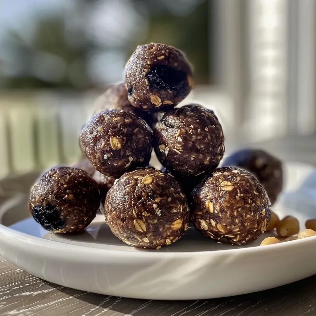 ['Close-up view of low calorie blueberry protein balls, showcasing their round shape and vibrant blue color.', 'Juicy blueberry protein balls arranged side by side, highlighting their texture and ingredients.', 'Side view of several blueberry protein balls, emphasizing their natural color and healthy composition.', 'Tasty low calorie protein balls filled with blueberries, displayed with a soft focus background.']