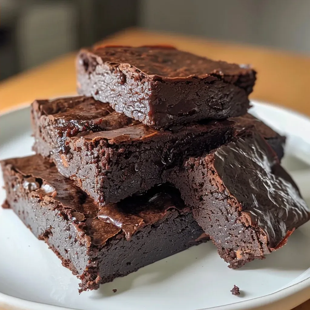 Close-up view of moist low-carb protein brownies with chocolate chunks.