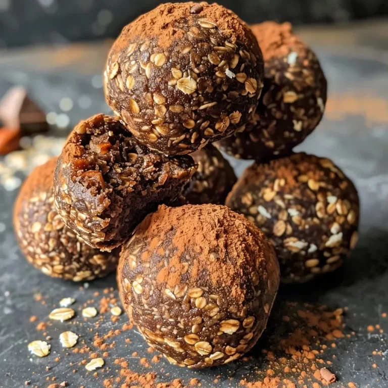 ['Close-up of Mocha Espresso Protein Balls showcasing a chewy texture and glossy surface.', 'Side view of round Molcha Espresso Protein Balls glistening with a cocoa dusting.', 'Delicious Mocha Espresso Protein Balls arranged on a wooden surface, emphasizing their rich color.', 'Juicy Mocha Espresso Protein Balls with visible chocolate and coffee ingredients in a natural setting.']