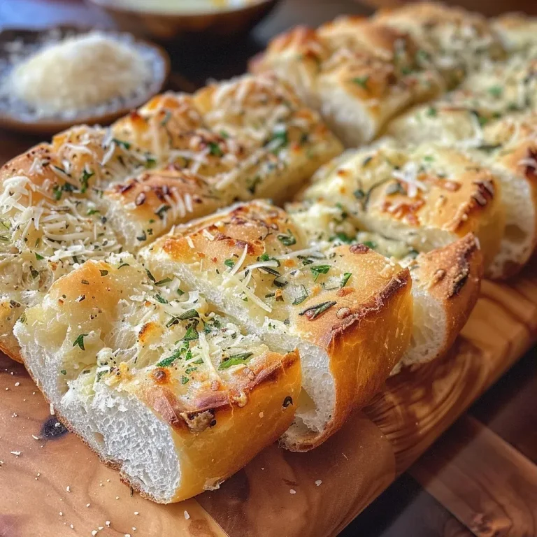 ['A side view close-up of crusty Parmesan Garlic Artisan Bread, golden brown with visible garlic bits and cheese.', 'Detailed photo showcasing a loaf of Parmesan Garlic Artisan Bread, highlighting its texture and toppings.', 'A close-up image of mouthwatering artisan bread with a crunchy crust, sprinkled with Parmesan and garlic.', 'Close view of a rustic loaf of bread, emphasizing its crispy exterior and flavorful ingredients.']
