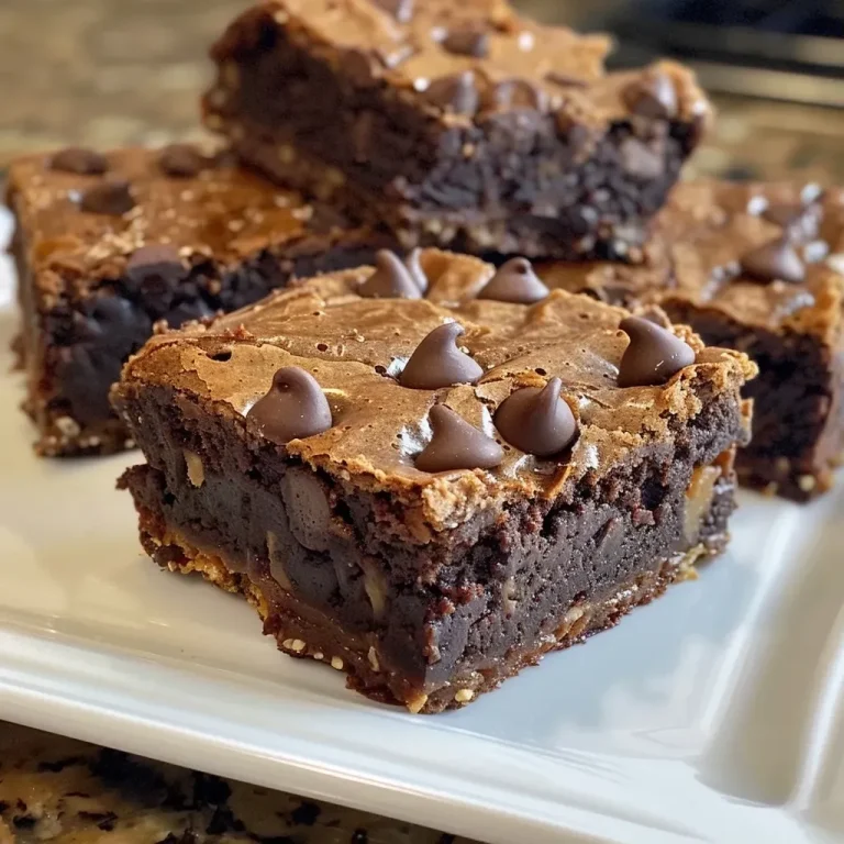 ['Close-up view of rich peanut butter brownies with a glossy chocolate top.', 'Side view of deliciously gooey peanut butter brownies on a wooden table.', 'Juicy peanut butter brownies showcased with a hint of melting chocolate.', 'Tempting peanut butter brownies displayed with a creamy texture and chocolate chunks.']