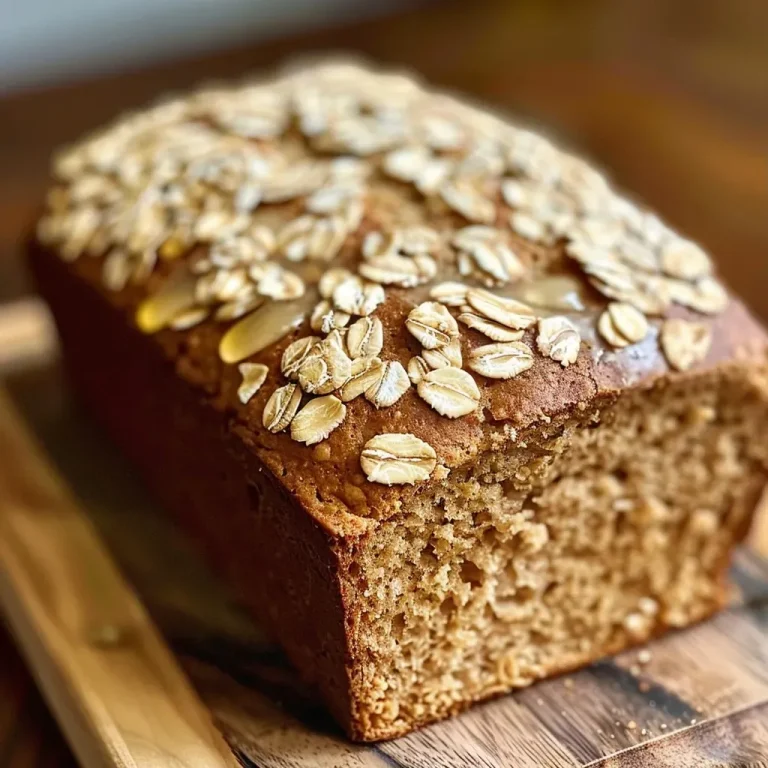 ['A close-up side view of soft oatmeal bread with a golden crust.', 'Juicy, freshly baked oatmeal bread, showcasing its tender texture.', 'Soft, warm oatmeal bread with visible rolled oats on top captured from the side.', 'Detailed side view of fluffy oatmeal bread highlighting its creamy color and crust.']