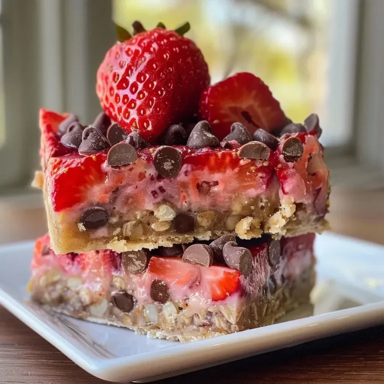 ['Close-up view of a Strawberry Yogurt Bar with fresh strawberries and chocolate chips.', 'Side view of a delicious Strawberry Yogurt Bar, showcasing its creamy texture and fruity toppings.', 'Juicy Strawberry Yogurt Bar presented with a vibrant mix of strawberries and chocolate chips.', 'Detail of a homemade Strawberry Yogurt Bar, revealing layers of yogurt and fruit.']