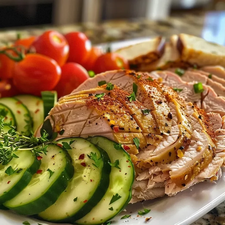 ['Close-up view of juicy turkey bites on French bread, garnished with cucumbers and tomatoes.', 'Side shot of turkey bites appetizer, featuring mesquite smoked turkey and fresh vegetables.', 'Delicious turkey bites arranged on a plate with slices of cucumber and tomatoes.', 'Tasty turkey bites made with homemade mayonnaise, displayed alongside fresh ingredients.']