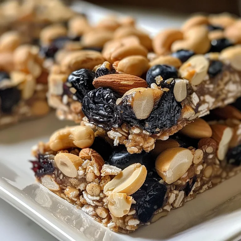 ['Close-up view of Blueberry Cashew Snack Bars showcasing their texture and ingredients.', 'Side profile image of homemade Blueberry Cashew Snack Bars with visible blueberries and nuts.', 'Juicy and textured Blueberry Cashew Snack Bars arranged on a natural background.', 'Detailed shot of Blueberry Cashew Snack Bars highlighting almond and cashew pieces.']