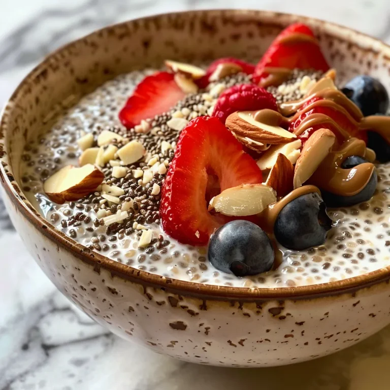 ['Close-up side view of Vanilla Greek Yogurt Chia Pudding with fresh berries and almonds.', 'Creamy Vanilla Greek Yogurt Chia Pudding topped with sliced almonds and honey drizzle.', 'Bowl of Vanilla Greek Yogurt Chia Pudding with chia seeds, berries, and almond butter.', 'Delicious Vanilla Greek Yogurt Chia Pudding garnished with fresh fruit and granola.']