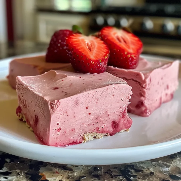 ['Close-up of a strawberry frozen yogurt bar with a glossy finish.', 'Side view of a vibrant pink yogurt bar with strawberries visible inside.', 'Healthy strawberry yogurt bar cut to reveal creamy texture and fruit chunks.', 'A refreshing frozen yogurt bar, speckled with fresh strawberries.']