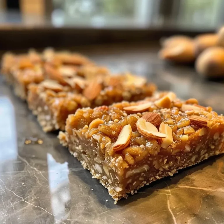 ['Close-up view of Vanilla Almond Snack Bars with a golden-brown hue.', 'Side perspective of chewy Vanilla Almond Snack Bars, highlighting almond chunks and sunflower seeds.', 'Textured image of Vanilla Almond Snack Bars displaying a mix of ingredients.', 'Detailed look at Vanilla Almond Snack Bars featuring whole almonds and dates.']