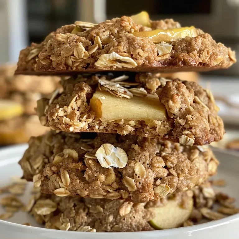 ['Close-up view of freshly baked Apple Pie Breakfast Cookies, showcasing their golden-brown color and texture.', 'Side view of warm, delicious Apple Pie Breakfast Cookies with visible chunks of apple and a sprinkle of cinnamon.', 'Detailed shot of Apple Pie Breakfast Cookies highlighting their chewy texture and appetizing appearance.', 'Close-up image of homemade Apple Pie Breakfast Cookies, featuring a moist and inviting look with apple pieces.']