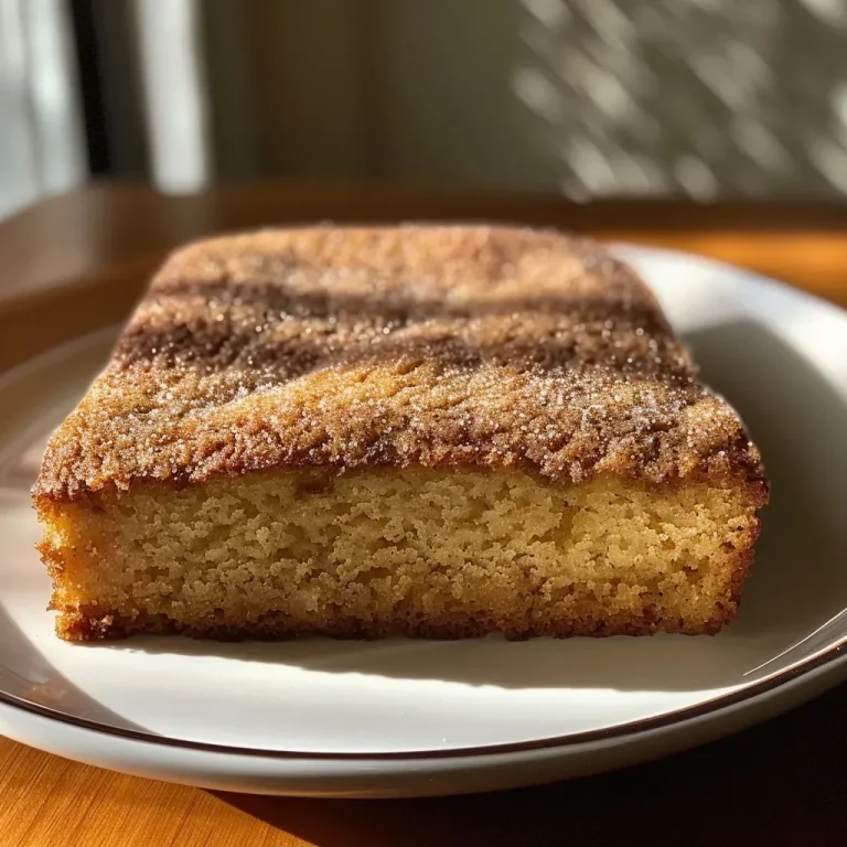 ['Close-up view of a moist cinnamon sugar snack cake with a golden-brown top.', 'Side view of a deliciously baked cinnamon sugar cake featuring a crumbly topping.', 'Detailed image of a cinnamon sugar snack cake showcasing its soft texture and sugar coating.', 'Juicy slice of cinnamon sugar snack cake with a sprinkle of cinnamon and sugar on top.']