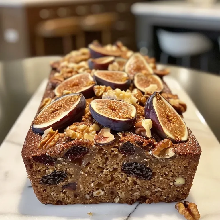 ['Close-up of a slice of Fig & Date Nut Bread highlighting its moist texture and visible pieces of figs and nuts.', 'Side view of freshly baked Fig & Date Nut Bread with a golden crust and ingredients peeking through.', 'Juicy Fig & Date Nut Bread displayed on a plate, showcasing dates and figs in each slice.', 'Detailed look at Fig & Date Nut Bread, emphasizing its rich colors and nutty topping.']