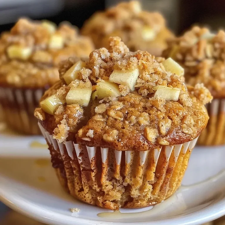 ['Close-up of a freshly baked maple apple muffin with a golden brown top.', 'Side view of a delicious maple apple muffin showing its soft texture and apple pieces.', 'Juicy maple apple muffin with a slightly domed top, showcasing a warm color.', 'Detailed view of a maple apple muffin, highlighting its crisp edges and apple chunks.']