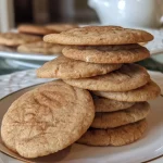 ['Close-up view of golden-brown maple cinnamon cookies on a white plate.', 'Side view of freshly baked maple cinnamon cookies with a sprinkle of cinnamon.', 'Warm, mouth-watering maple cinnamon cookies on a rustic wooden table.', 'A stack of delicious maple cinnamon cookies, showcasing their soft texture.']