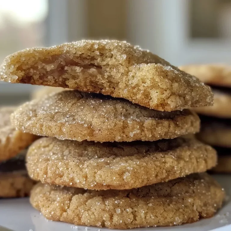 ['Close-up of golden-brown Maple Cinnamon Sugar Cookies arranged on a plate.', 'Side view of freshly baked Maple Cinnamon Sugar Cookies, showing their texture and color.', 'A cluster of Maple Cinnamon Sugar Cookies with a sprinkle of cinnamon sugar on top.', 'Soft and chewy Maple Cinnamon Sugar Cookies displayed on a rustic wooden table.']