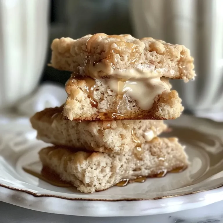 ['Close-up of freshly baked maple scones with a golden crust and chopped pecans.', 'Side view of warm maple scones, showcasing their flaky texture and rich color.', 'A detailed view of delicious maple scones topped with a sprinkle of coarse sugar.', 'Juicy maple scones with visible chunks of pecans, set against a rustic backdrop.']