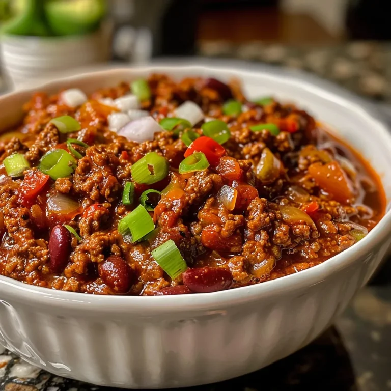 ["Close-up view of a bowl of Kickin' Hot Chili with visible beans and ground beef.", "Juicy Kickin' Hot Chili in a bowl, showcasing colorful ingredients like bell peppers and tomatoes.", "Side view of delicious Kickin' Hot Chili, emphasizing the hearty texture and vibrant colors.", 'Close-up image of a steaming bowl of chili featuring ground meat and beans.']