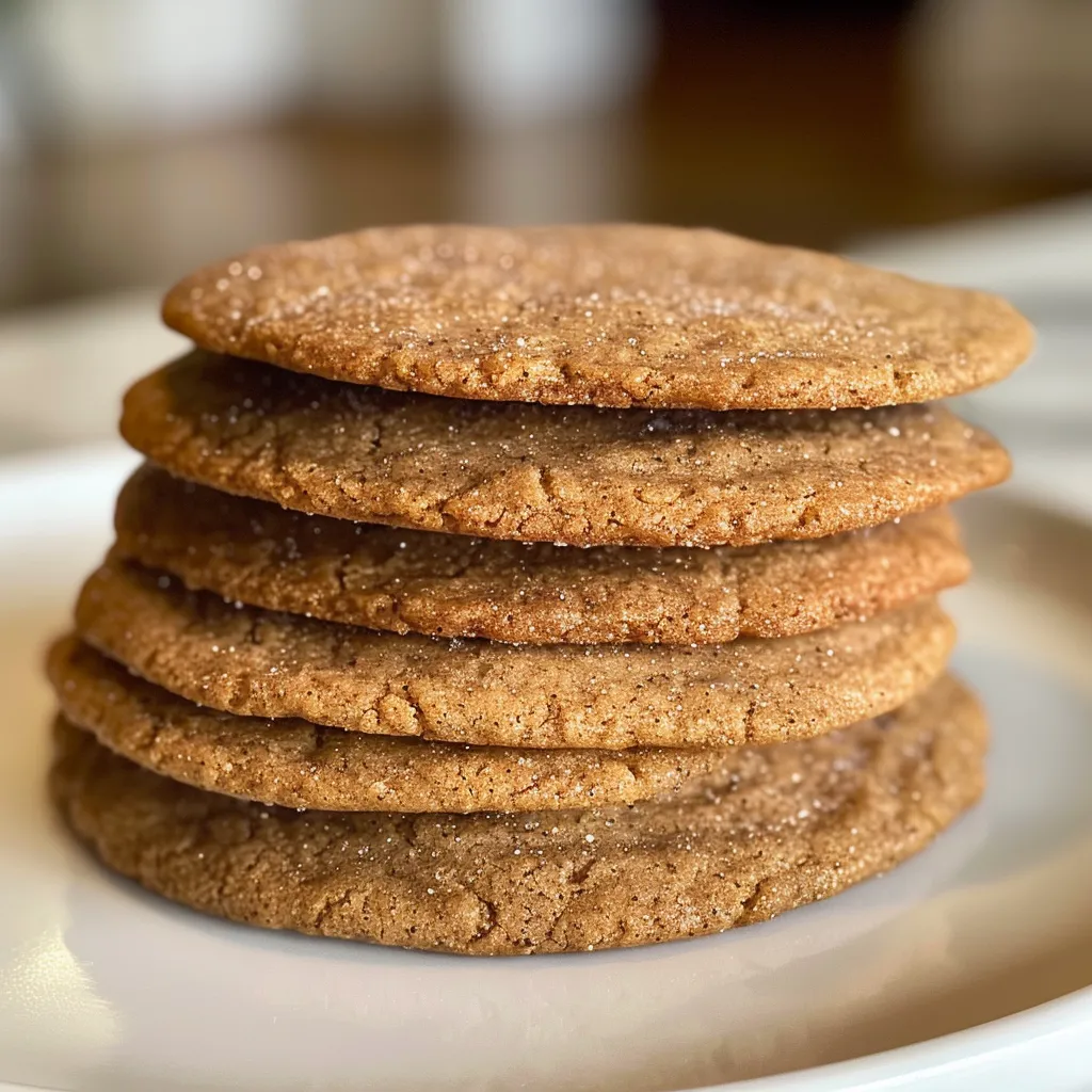 Close-up view of freshly baked chai cookies with a golden-brown crust and powdered sugar on top.