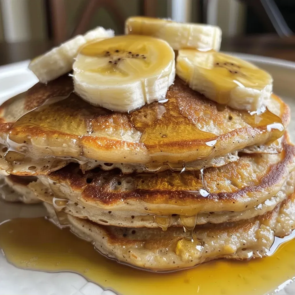 3 Ingredient Banana Oatmeal Pancakes