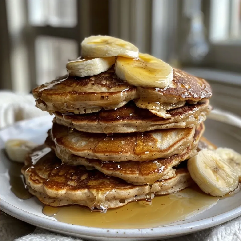 3 Ingredient Banana Oatmeal Pancakes