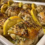 Baked Lemon Herb Chicken Thighs